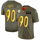 Nike Steelers 90 T.J. Watt 2019 Olive Gold Salute To Service Limited Jersey Dyin,baseball caps,new era cap wholesale,wholesale hats